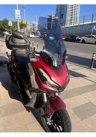 Zeus Motor 2023-2026 Honda ADV 350 Uyumlu Uzun Ön Cam Koyu Füme