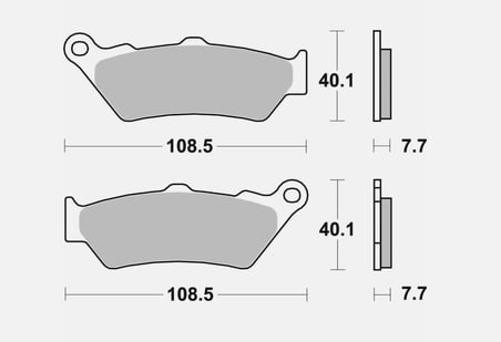 Brembo 07BB03SP 2017-2023 CF Moto 650NK Uyumlu Arka Fren Balatası Sinterli Balata