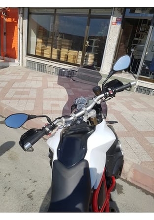 Zeus Motor Bmw F800 F650 Uyumlu Uzun Cam Koyu Füme 45Cm 4Mm Motosiklet Camı 