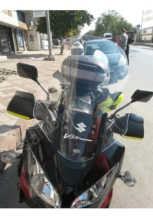Zeus Motor 2004-10 Suzuki V-Strom Dl650 Dl1000 Uzun Cam Zeus Şeffaf 56Cm 4Mm Motosiklet Camı