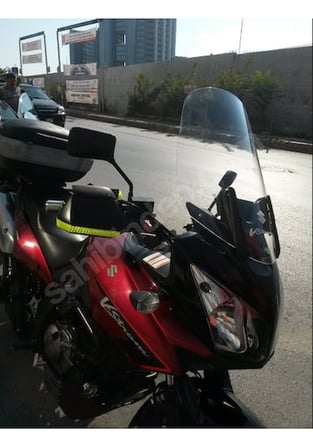 Zeus Motor 2004-10 Suzuki V-Strom Dl650 Dl1000 Uzun Cam Zeus Şeffaf 56Cm 4Mm Motosiklet Camı