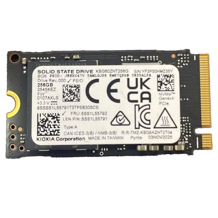 KIOXIA KBG60ZNT256G 256GB M.2 22x42 PCIe Gen4x4 NVMe SSD
