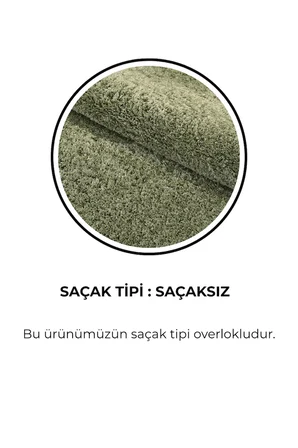 Mabel Parlak Yeşil Yumuşak Tuşeli Halı | 6 Renk Seçeneği • Kaymaz Taban • Yıkanabilir