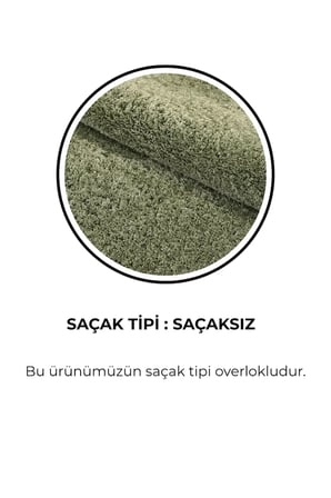 Mabel Parlak Yeşil Yumuşak Tuşeli Halı | 6 Renk Seçeneği • Kaymaz Taban • Yıkanabilir