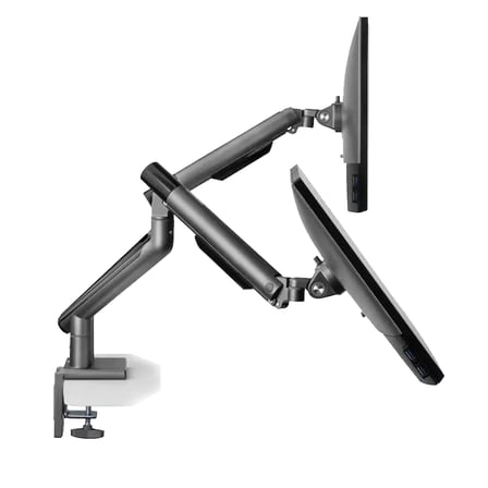 TWISTED Minds 17"-32" TM-49-C012-G Amortisörlü 2-kollu Premium Slim Monitör Askı Aparatı 