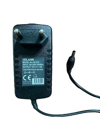 Class Ad-210 12V 1.5A Adaptör 3.5Mm X 1.35 Mm İnce Uç