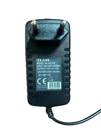 Class Ad-210 12V 1.5A Adaptör 3.5Mm X 1.35 Mm İnce Uç