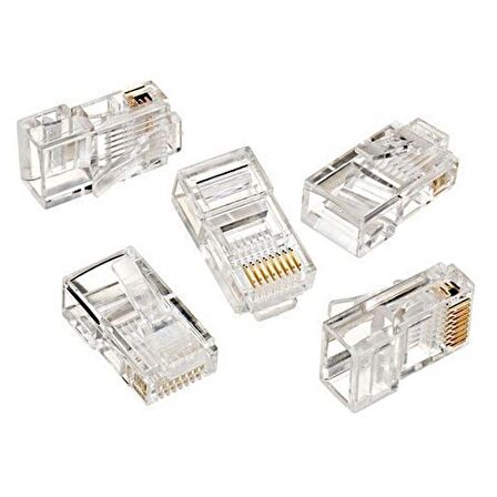 RJ45 CAT5/CAT6 UÇ 8P8C POWERMASTER (100LÜK PAKET) POŞETLİ