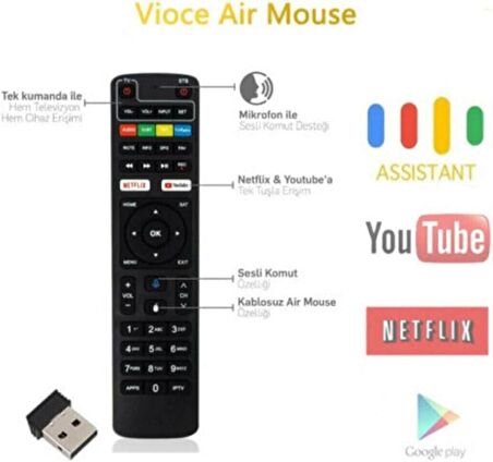 Dreamstar A5 Android Box Kumandası (Air Mouse ve Ses Komut Özellikli)