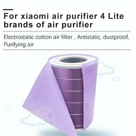 Filterhauz Xiaomi Mi Uyumlu Air Purifier 4 Lite İçin Toz Tutucu Filtre 10 Adet