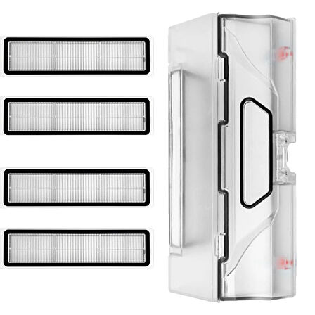 Dreame Vacuum Mop D9 Pro Uyumlu Toz Haznesi ve 4 Ad Hepa Filtre