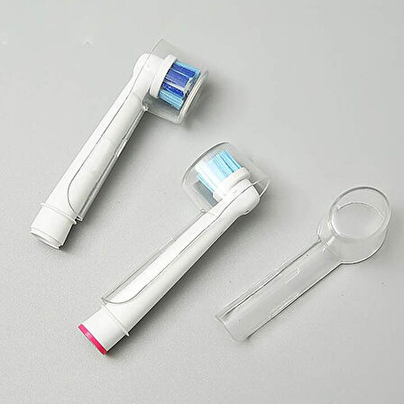 Şarjlı Diş Fırçası Başlıkları Için Koruma Kapağı 4 Adet - Oral-B Başlıkları ile Uyumlu