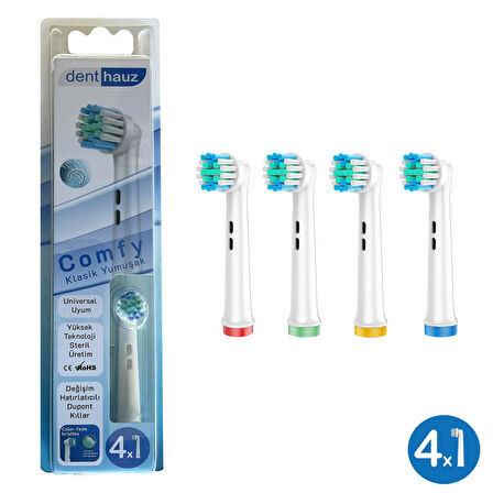 Dev Set 16 Adet  Comfy + X Cross + 3D Maxcare + Charcoal Oral-B Uyumlu Yedek Diş Fırçası Başlıkları