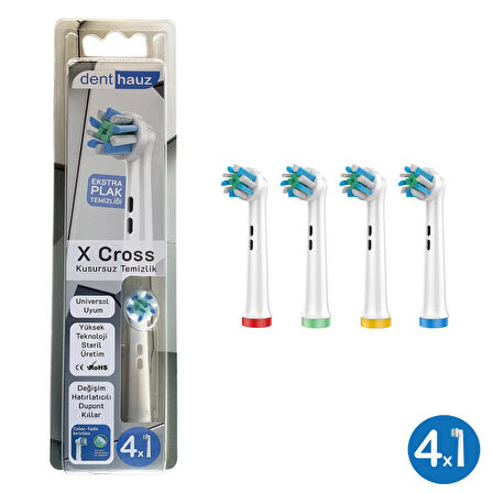 Dev Set 16 Adet  Comfy + X Cross + 3D Maxcare + Charcoal Oral-B Uyumlu Yedek Diş Fırçası Başlıkları