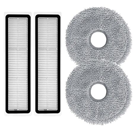 Dreame D10S Pro Beyaz Filtre  Mop Yedek Set