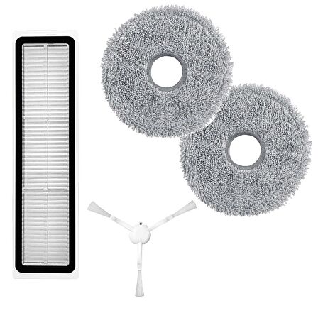 Dreame D10S Pro Beyaz Yan Fırça - Filtre - Mop bezi