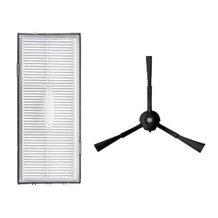 Roborock S8 , S8 Plus , S8 Pro Ultra Uyumlu Siyah 3 Parça Yedek Set