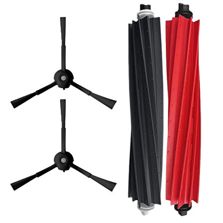 Roborock S8 , S8 Plus , S8 Pro Ultra Uyumlu Siyah Ana Yan Fırça Yedek Set