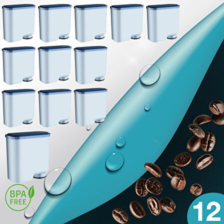 Pure Kafe PH012 - Philips Saeco Aquaclean için 12 Adet Kahve Makinesi Su Filtresi 