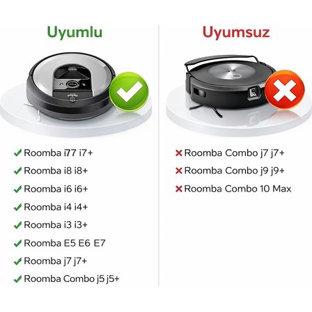 Robot Süpürge Toz Torbası Seti Irobot I7 Plus ile Uyumlu 2 Adet