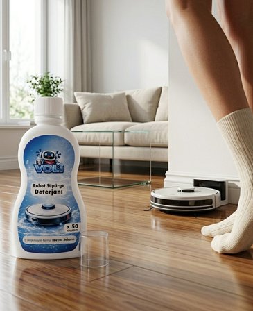 Ultra-Shine Robot Süpürge Deterjanı – Üstün Beyaz Sabun Etkisi (5 Adet x 500 ml • 250 Kullanım) 