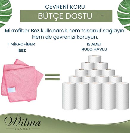 Mikrofiber Temizlik Bezi Pro Pembe 40X40 cm - 5 ADET - 250 GSM - Cam Bezi - Mutfak Bezi