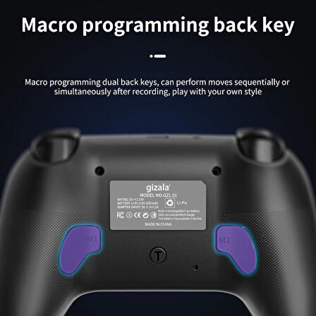 gizala Kablosuz Oyun Kontrolcüsü Gamepad Hall Effect Triggers Joystick Game Controller Switch 2 / Switch/ PC/Steam/Android/IOS (Siyah)