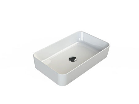  TURKUAZ Hera Tezgahüstü Lavabo 60x38 cm  (Bataryasız Lavabo)