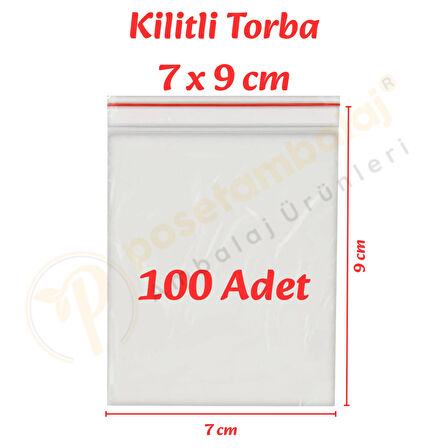 7x9 cm. Kilitli Torba (100 Adet)