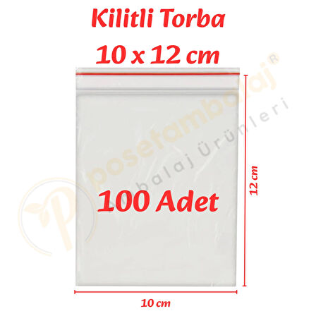 10x12 cm. Kilitli Torba (100 Adet)