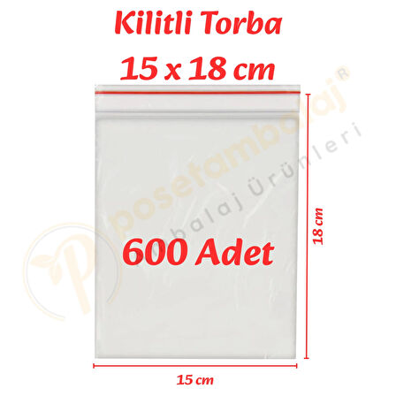15x18 cm. Kilitli Torba (600 Adet)