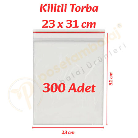 23x31 cm. Kilitli Torba (300 Adet)