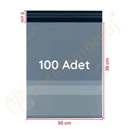 30x38+5 cm (30x43) Cepli Kargo Poşeti 100 Adet