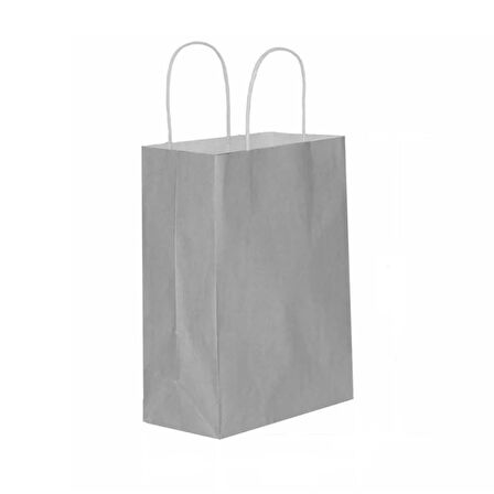 Gümüş Kraft Çanta Büyük Boy 31x12x41 cm 25 Adet