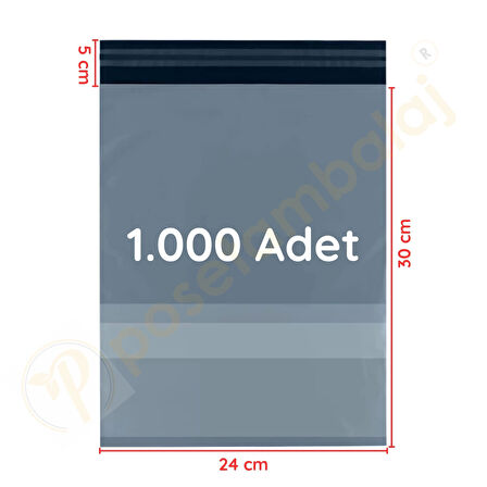 24x30+5 cm (24x35) Cepli Kargo Poşeti 1.000 Adet