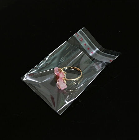 8x8+4 cm.(8x12) 1.000 Adet Şeffaf Bantlı Yapışkanlı OPP Poşet