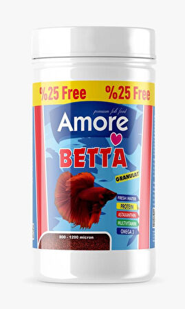 Betta Granulat 125ml, Lotus 100ml Beta Balığı Yemi, Multivitamin