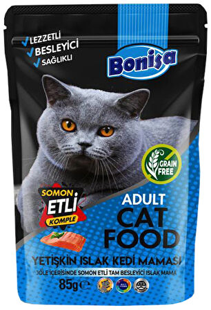 Avida 12li Kuzu Etli Sticks Ödül ve Bonisa Somonlu ve Steril Yetişkin Pouch Kedi Maması