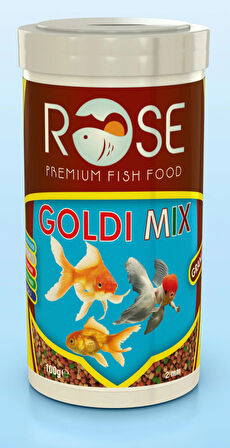 GoldFish Mix Granules 125ml, Rose 250m Goldi Mix Granül Japon Balığı Yemi, Multivitamin