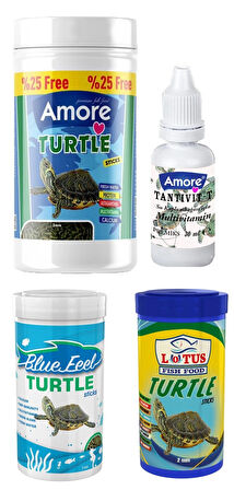 Turtle Food Sticks 125ml, Bluefeel 100ml, Lotus 100ml Su Kaplumbağası Yüzen Yemi, Multivitamin