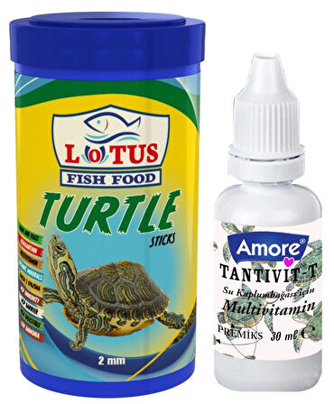 Turtle Food Sticks 125ml, Bluefeel 100ml, Lotus 100ml Su Kaplumbağası Yüzen Yemi, Multivitamin