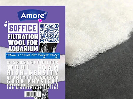 Akvaryum 150gr Silikonsuz Filtre Sump Elyafı 100x150cm Soffice