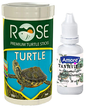 Rose Kaplumbağa Yemi 100ml Turtle Sticks, Vitamin Set