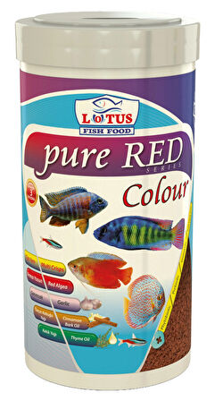 Lotus Tropikal Mix 3Kg Kova, 4x100ml Pure Red Colour Cips Lepistes Melek Moli Canlı Doğuran Akvaryum Balık Yemi