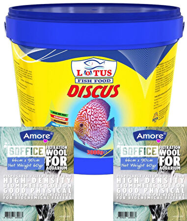 Lotus Discus Granulat 3 Kg Granül Kova, Soffice 2 paket 60gr Elyaf 66x90cm
