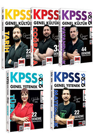 Yargı Yayınları 2026 KPSS GK-GY Tüm Dersler Tamamı Çözümlü Deneme Seti (5 Kitap)