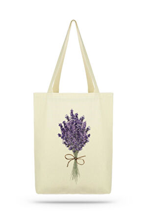 Paket Lavender Bunch Kanvas Kumaş Bez Çanta