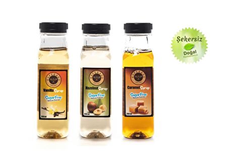 ESPERADO - 3 LÜ KAHVE ŞURUP SETİ - VANİLYA  * FINDIK * KARAMEL -ŞEKERSİZ - ZERO - 3 X 250 ML