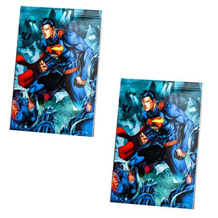 Notepad 2’li Set Süperman Tasarım Kapaklı Memopad Lisanslı