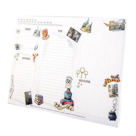 Daily Planner Notepad Harry Potter Lisanslı Özel Tasarım